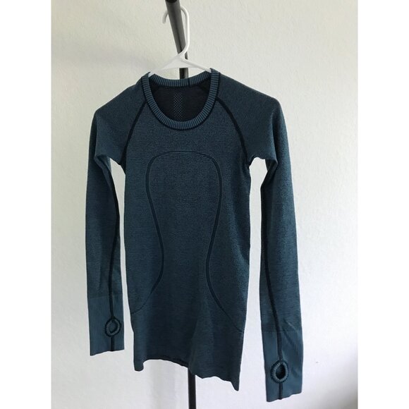Lulu Lemon Swiftly Tech Long-Sleeve Shirt 2.0 | Hip Length | Size 2 | Blue, Aqua - Picture 1 of 7
